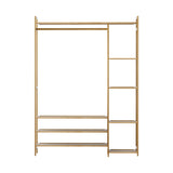 Aria Clothes Rack Coat Stand 8 Shelves Bamboo