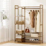 Aria Clothes Rack Coat Stand 8 Shelves Bamboo