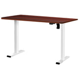 Motorised Adjustable Desk Walnut & White