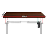 Motorised Adjustable Desk Walnut & White