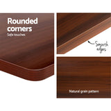 Motorised Adjustable Desk Walnut & White