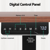 Artiss Standing Desk Motorised Dual Motor Electric Walnut 140CM