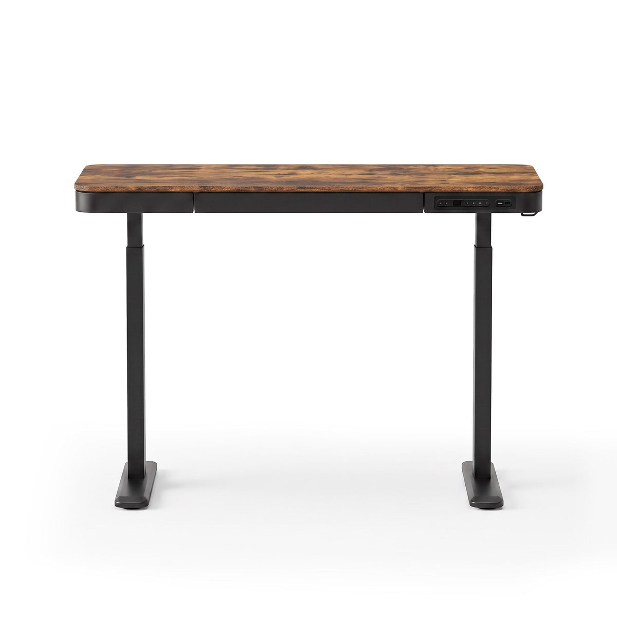 Artiss Motorised Standing Desk with Storage Drawer 120cm Rustic Brown
