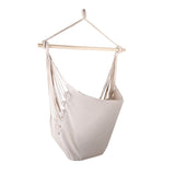 Gardeon Hammock Chair Outdoor Camping Hanging Hammocks Cushion Pillow Cream