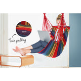 Gardeon Hammock Chair Outdoor Camping Hanging Hammocks Cushion Pillow Rainbow