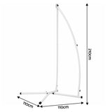 Gardeon Hammock Stand 150kg Capacity White Steel Frame for Hanging Chairs