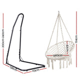 Gardeon Hammock Hanging Chair with Steel Stand