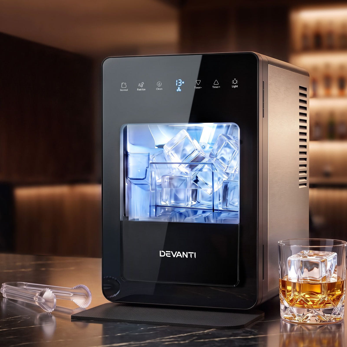 Devanti Ice Maker 5cm Large Ice Cubes Countertop Machine 150pcs/24h for Home