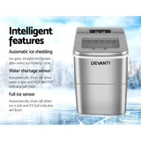 Devanti 12kg Ice Maker Machine Silver
