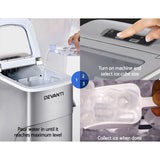 Devanti 12kg Ice Maker Machine Silver