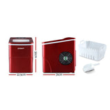 Devanti 12kg Ice Maker Machine Red
