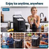 Devanti Ice Maker 11-12kg Portable Bullet Cube Machine Black