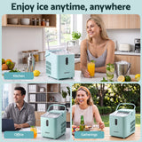 Devanti 12KG Ice Maker Machine Bullet Ice Cube Portable Green