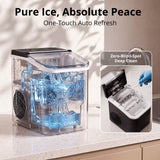 LUVIMO 12kg Ice Maker Machine Full Open Cover Deep Clean - Black