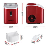 Devanti Ice Maker Machine 15kg Nugget Chewable Ice Cube