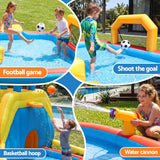 Keezi Inflatable Kids Pool Water Slide Splash Castle Football 622cmx542cm