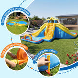 Keezi Inflatable Kids Pool Water Slide Splash Castle Football 622cmx542cm