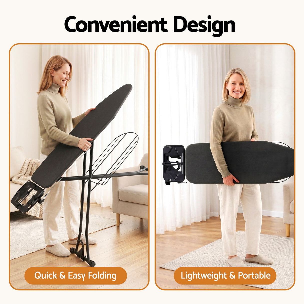 Artiss Foldable Ironing Board with Iron Rest Ironing Board for Laundry Room