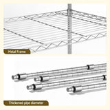Artiss 5-Tier Kitchen Rack Shelf Shelving 90x35x182CM Adjustable Metal Storage Shelves