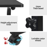 Mobile Laptop Desk U Shaped Design Black