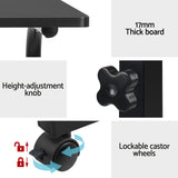Mobile Laptop Desk U Shaped Design Black