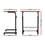 Mobile Lap Top Desk U-Shaped Design Black & Dark Wood