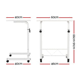 Mobile Laptop Desk U Shaped Design White