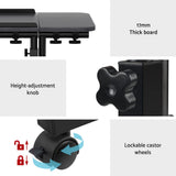 Rotating Mobile Laptop Adjustable Desk with USB Cooler Black
