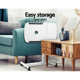 Rotating Mobile Laptop Adjustable Desk with USB Cooler White