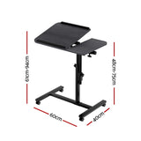 Rotating Mobile Laptop Adjustable Desk Black