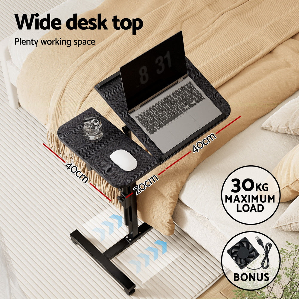 Rotating Mobile Laptop Adjustable Desk Black