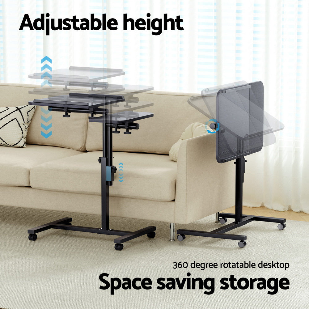 Rotating Mobile Laptop Adjustable Desk Black