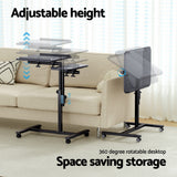 Rotating Mobile Laptop Adjustable Desk Black