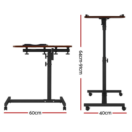 Mobile Laptop Desk - Walnut