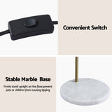 Artiss Modern Arched Floor Lamp Gold Brass Standing Heavy-Duty Marble Base for Living Room Bedroom