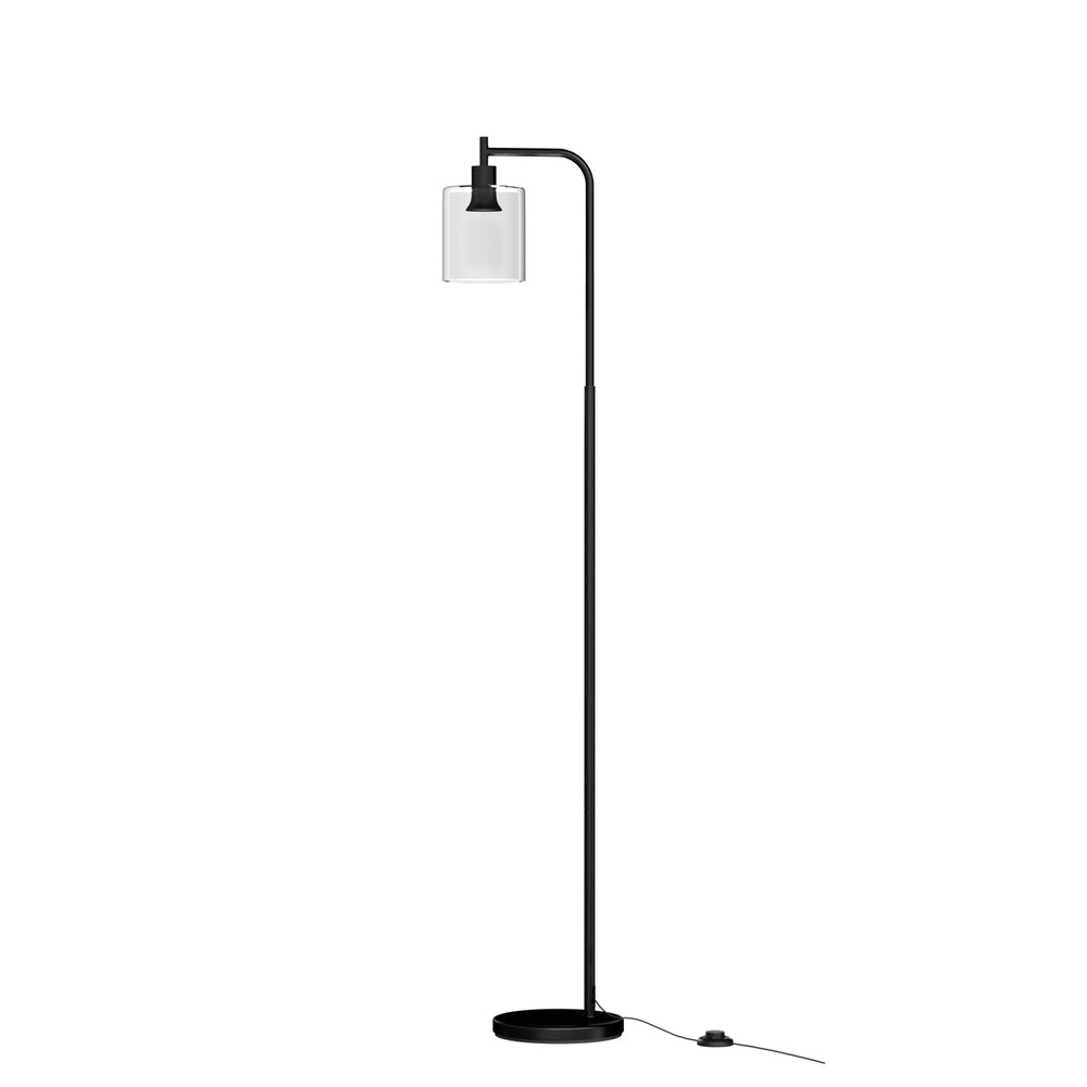 Artiss Floor Lamp Light Stand Modern Home Living Room Office Reading Glass Shade Black