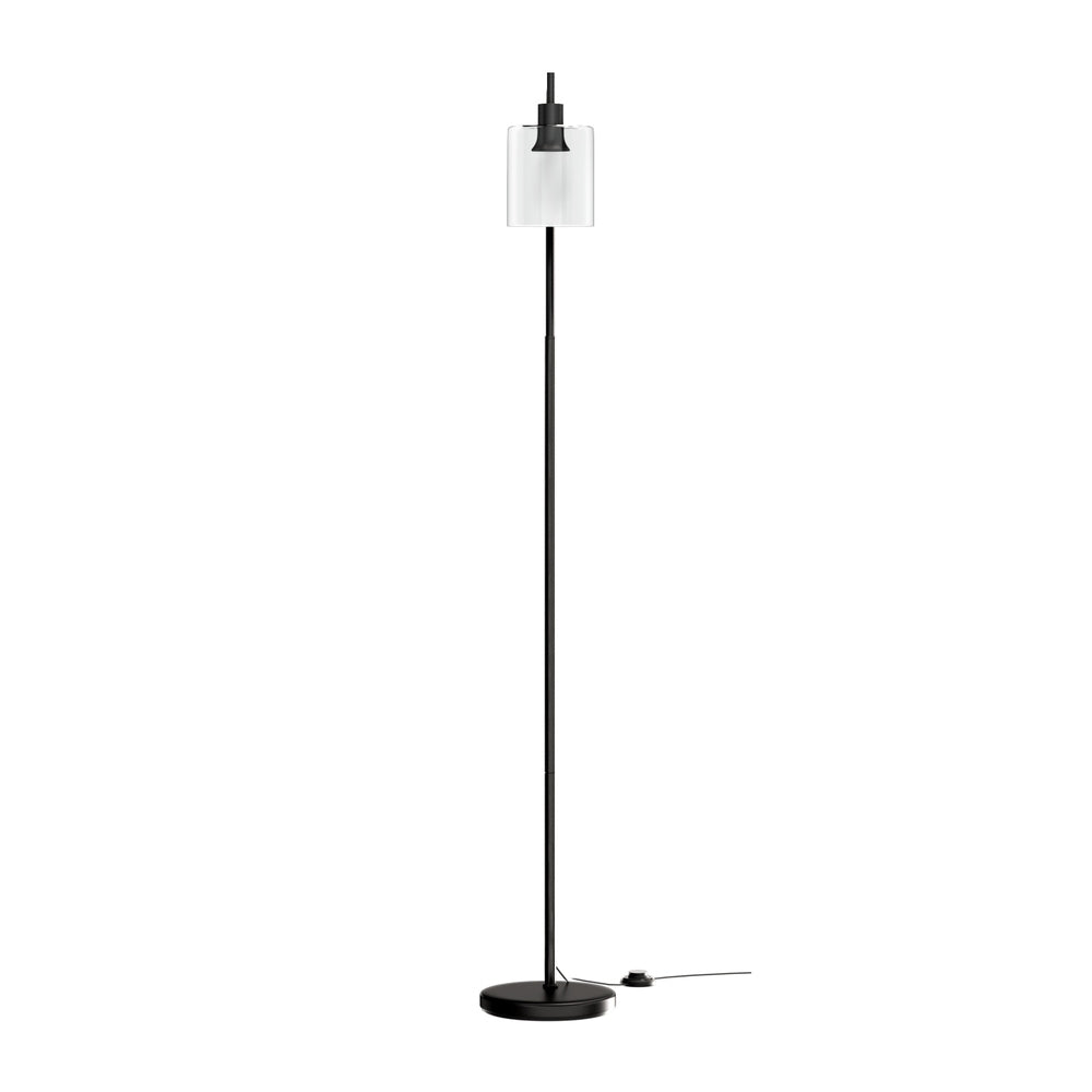 Artiss Floor Lamp Light Stand Modern Home Living Room Office Reading Glass Shade Black