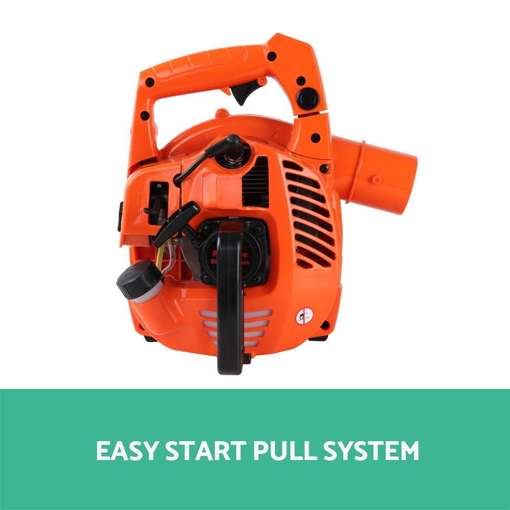 Giantz 25.4cc Petrol Leaf Blower Vacuum 2-in-1 Garden Vac Mulcher Blower Orange