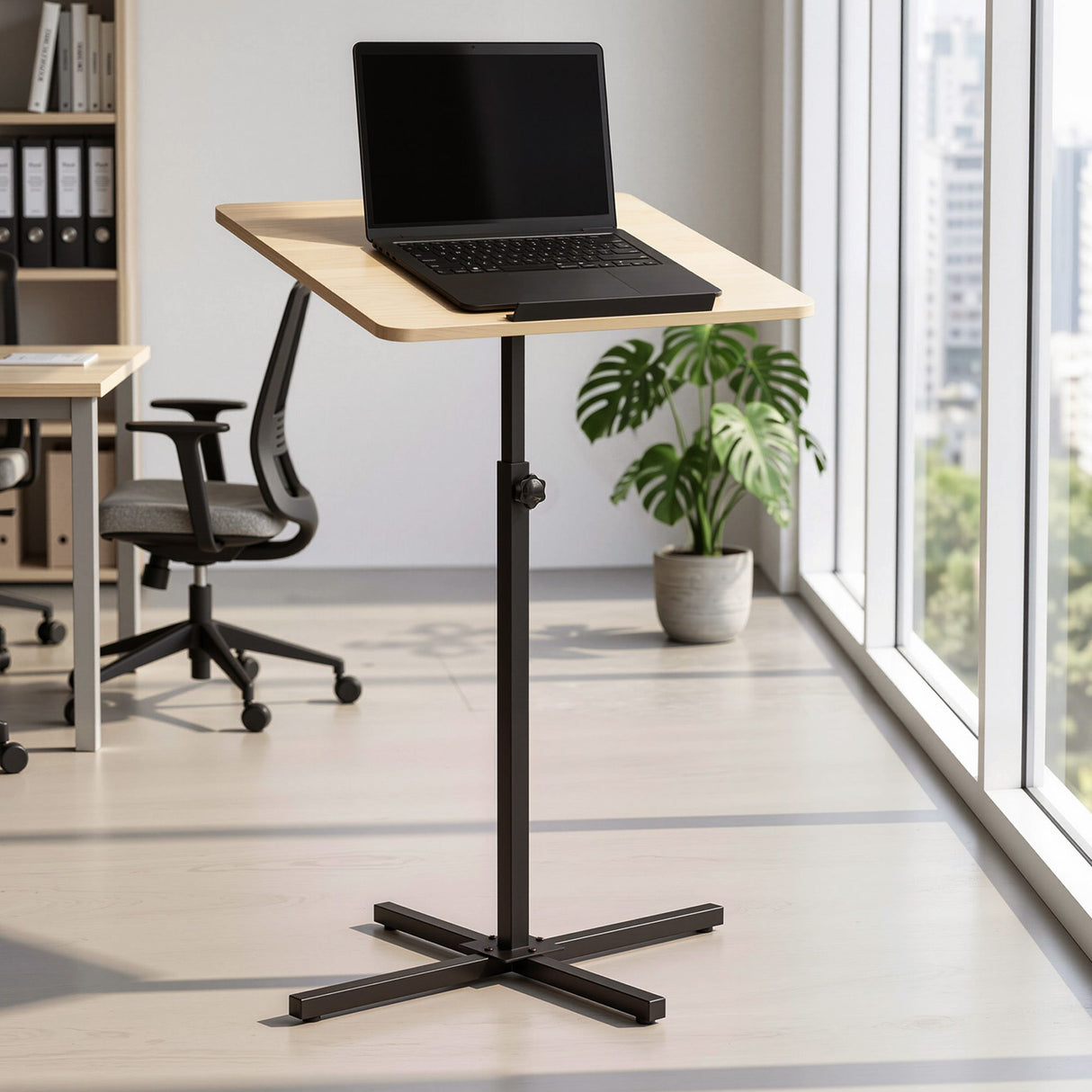 Artiss Floor Podium Stand 78-127CM Height Adjustable Portable Laptop Desk