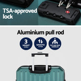 Wanderlite 28-inch Luggage Set with TSA Lock�ABS Hard Shell Travel Suitcase Organiser Luggage Case Atrovirens