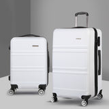 Wanderlite 20" 28" Luggage with TSA Lock Spinner Travel Suitcase Carry On Hard Shell Luggage Case White