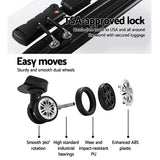 Wanderlite 20" 24" 28" Luggage with TSA Lock Spinner Travel Suitcase Carry On Hard Shell Luggage Case White