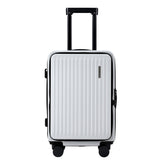 Wanderlite 20" Luggage Suitcase Front Pocket Travel Carry On Dual TSA White