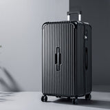 Wanderlite 32" Trunk Luggage Suitcase Travel 5 Wheels Type-C Port TSA Black