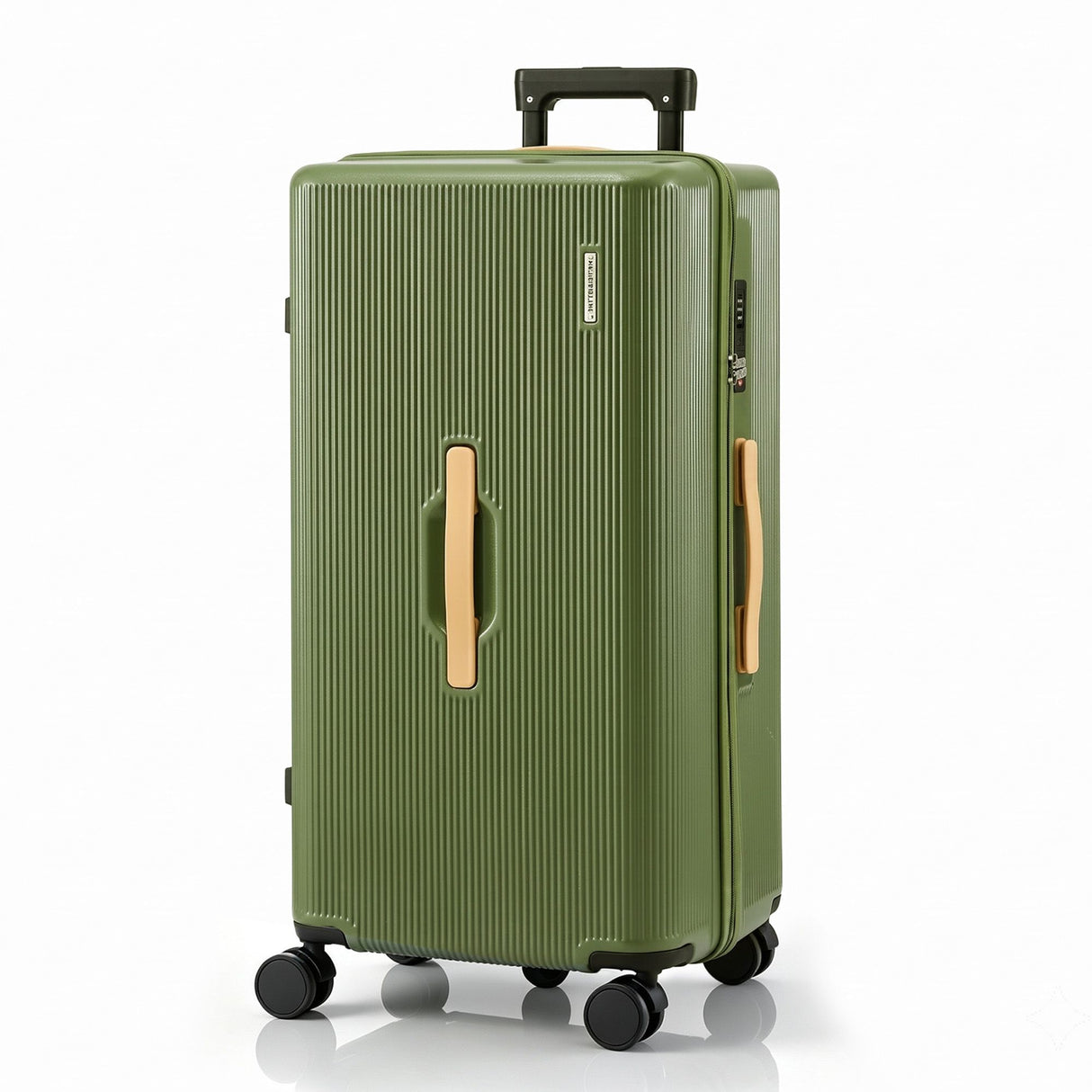 Wanderlite 28" Modern Vertical Trunk Luggage Suitcase Travel 5 Wheels Type-C TSA Olive Green