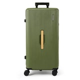 Wanderlite 28" Modern Vertical Trunk Luggage Suitcase Travel 5 Wheels Type-C TSA Olive Green