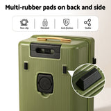Wanderlite 28" Modern Vertical Trunk Luggage Suitcase Travel 5 Wheels Type-C TSA Olive Green