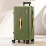Wanderlite 28" Modern Vertical Trunk Luggage Suitcase Travel 5 Wheels Type-C TSA Olive Green