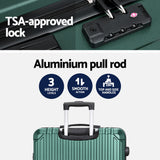 Wanderlite 28'' Luggage Travel Suitcase Set TSA Carry On Hard Case Green