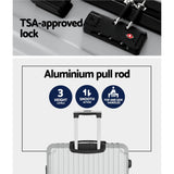 Wanderlite 28-inch Luggage Set with TSA Lock�ABS Hard Shell Travel Suitcase Organiser Luggage Case Light Grey